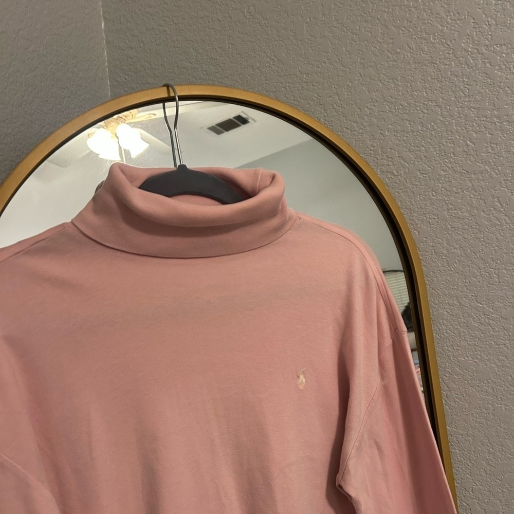 Ralph Lauren Soft Pink Turtleneck Top